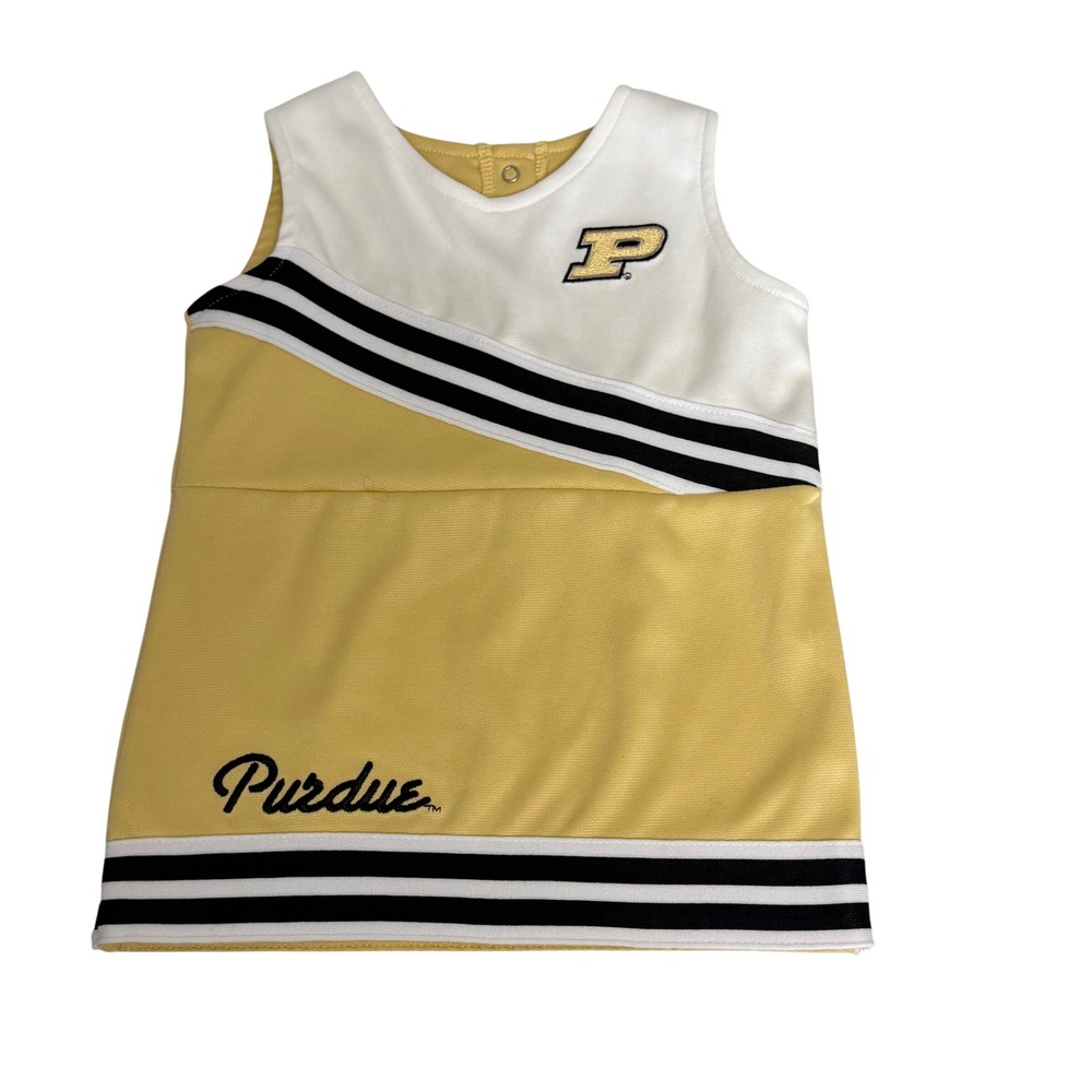 Purdue Boilermakers Rivalry Threads Girls Cheerleader Dress 12M Gold White Black